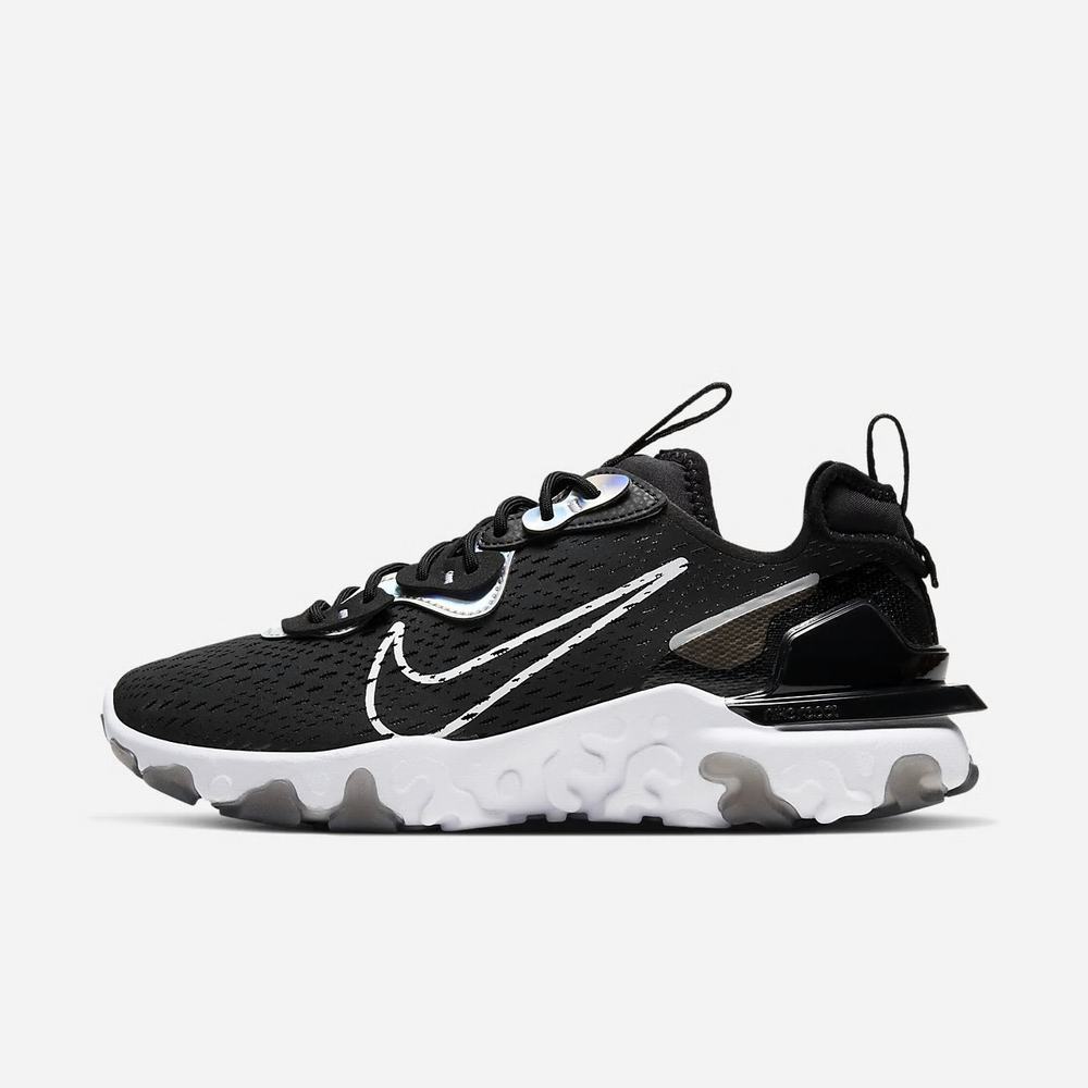 Sneakers Nike NSW React Vision Essential Noir 0143-627 Black/Black/White Femme | UFI-36659672